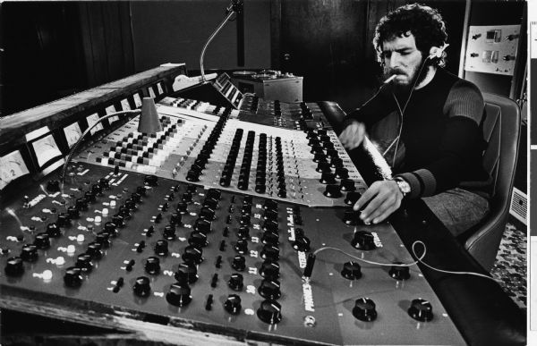 1972 - Musician works in studio